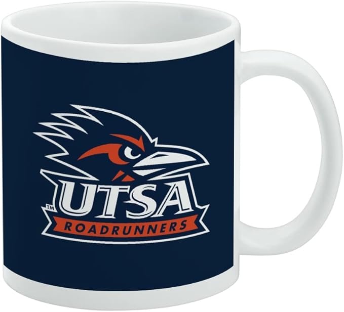 The University of Texas at San Antonio Primary Logo Ceramic Coffee Mug, Novelty Gift Mugs for Coffee, Tea and Hot Drinks, 11oz, White