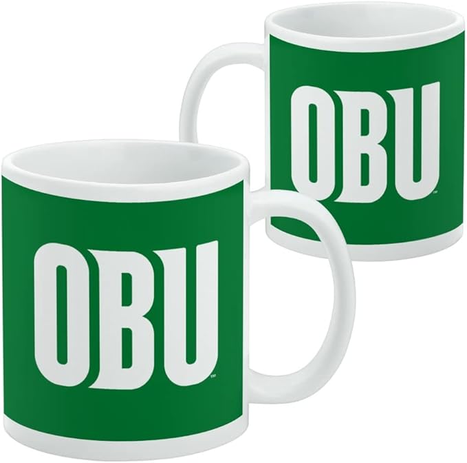 Oklahoma Baptist University Primary Logo Ceramic Coffee Mug, Novelty Gift Mugs for Coffee, Tea and Hot Drinks, 11oz, White