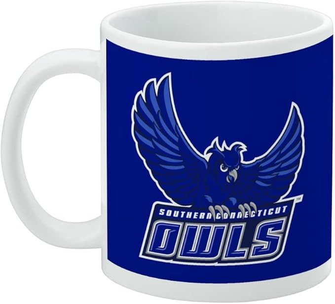 Southern Connecticut State University Primary Logo Ceramic Coffee Mug, Novelty Gift Mugs for Coffee, Tea and Hot Drinks, 11oz, White