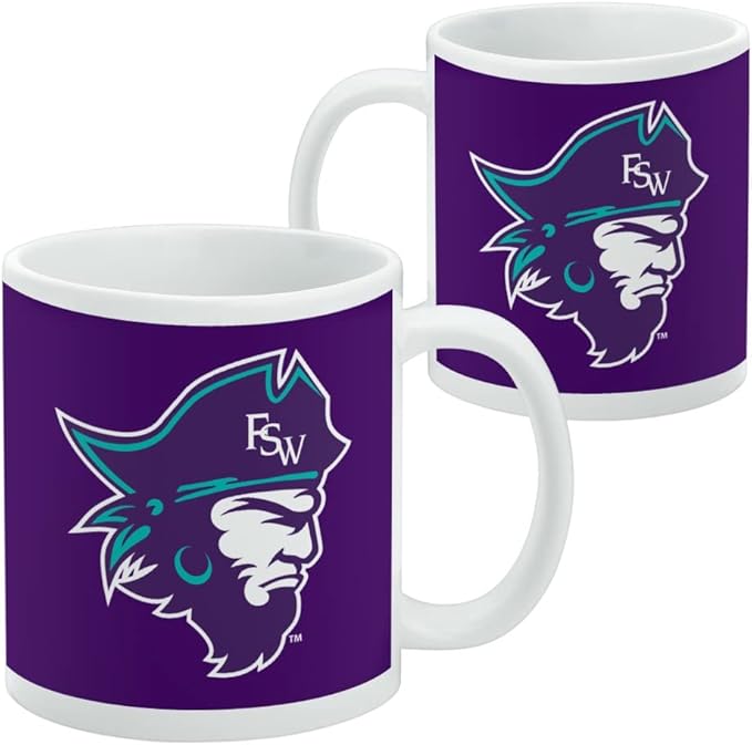 Florida Southwestern State College Primary Logo Ceramic Coffee Mug, Novelty Gift Mugs for Coffee, Tea and Hot Drinks, 11oz, White