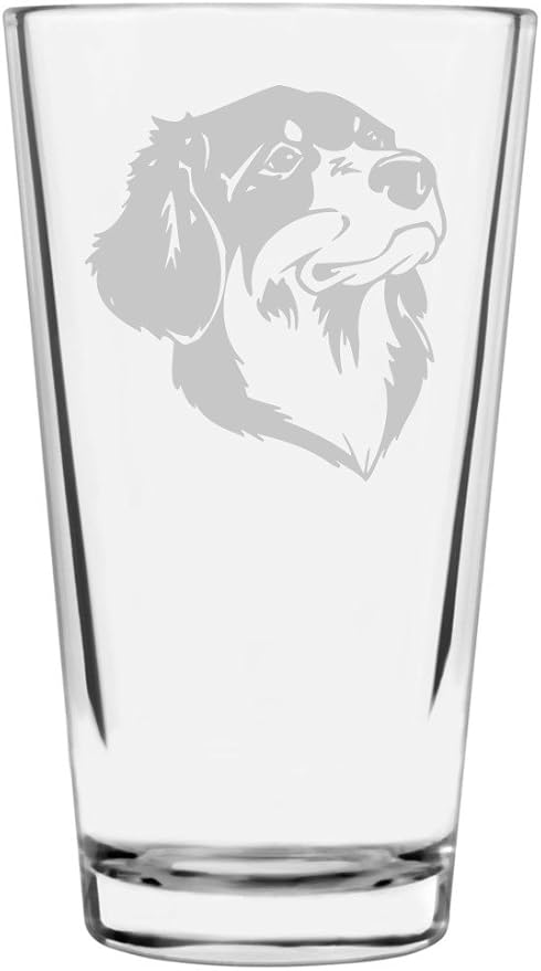 Hovawart Custom Personalized Dog Themed Etched All Purpose 16oz Pint Glass
