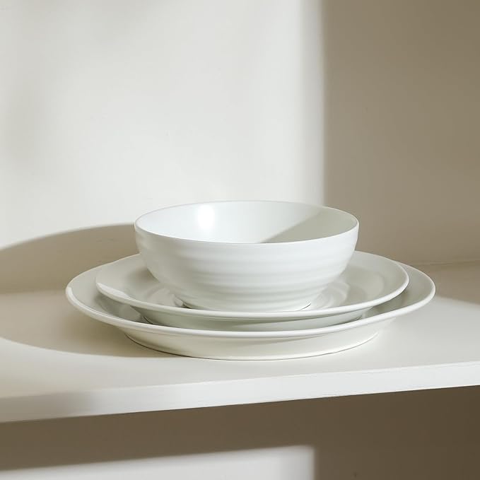 Stone Lain Orbit 16-Piece Dinnerware Set Stoneware, White