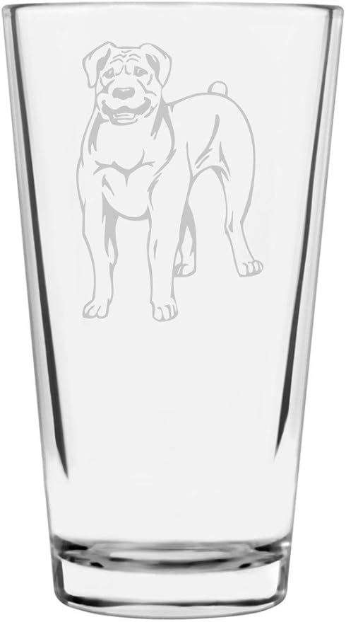 Boerboel Custom Personalized Dog Themed Etched All Purpose 16oz Pint Glass