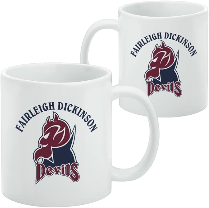 Fairleigh Dickinson University Primary Logo Ceramic Coffee Mug, Novelty Gift Mugs for Coffee, Tea and Hot Drinks, 11oz, White