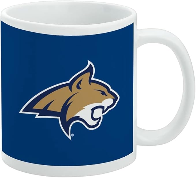 Montana State University Primary Logo Ceramic Coffee Mug, Novelty Gift Mugs for Coffee, Tea and Hot Drinks, 11oz, White