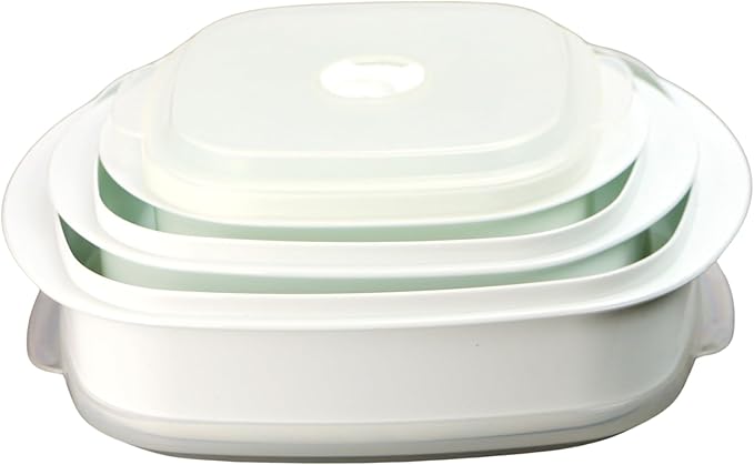 Calypso Basics by Reston Lloyd 6-Piece Microwave Cookware, Steamer and Storage Set, White