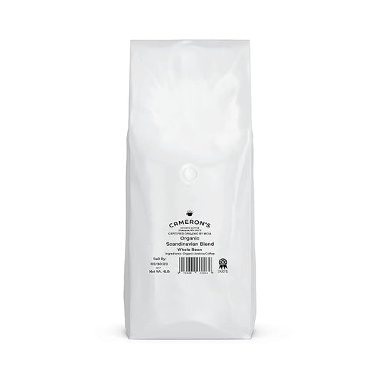 Cameron's Coffee Roasted Whole Bean Coffee, Organic Scandinavian Blend, 4 Pound