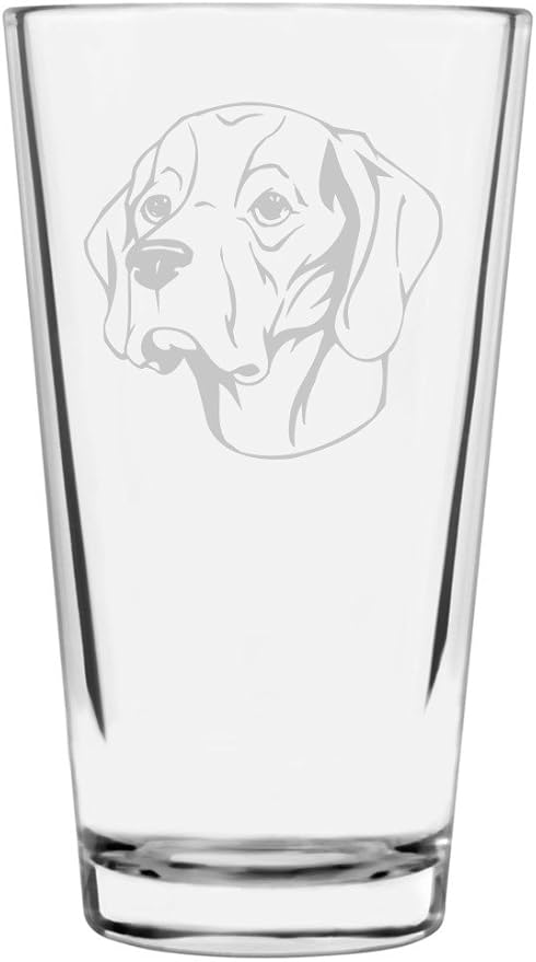 Pointer Custom Personalized Dog Themed Etched All Purpose 16oz Pint Glass