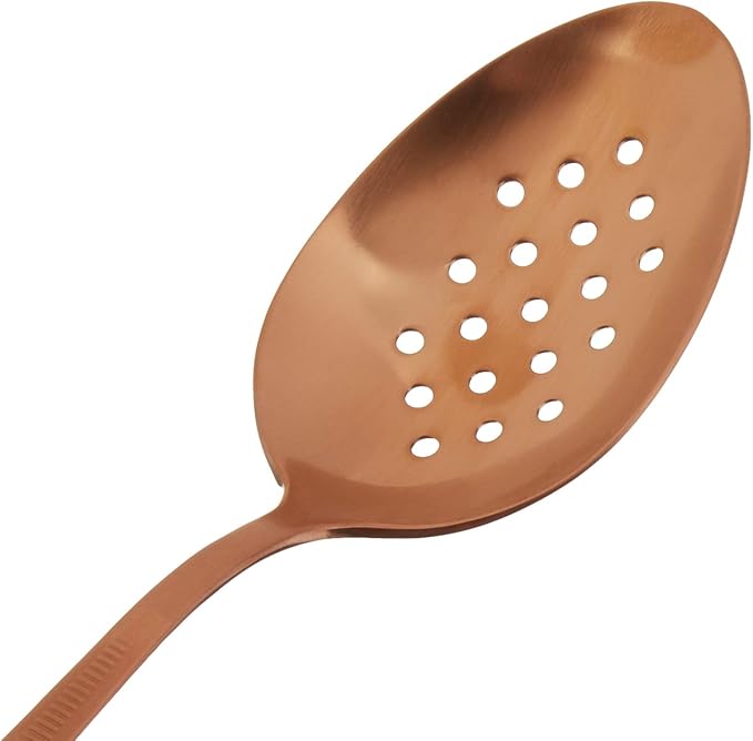 Mercer Culinary 18-8 Stainless Steel Plating Spoon, 9 Inch, Rose Gold