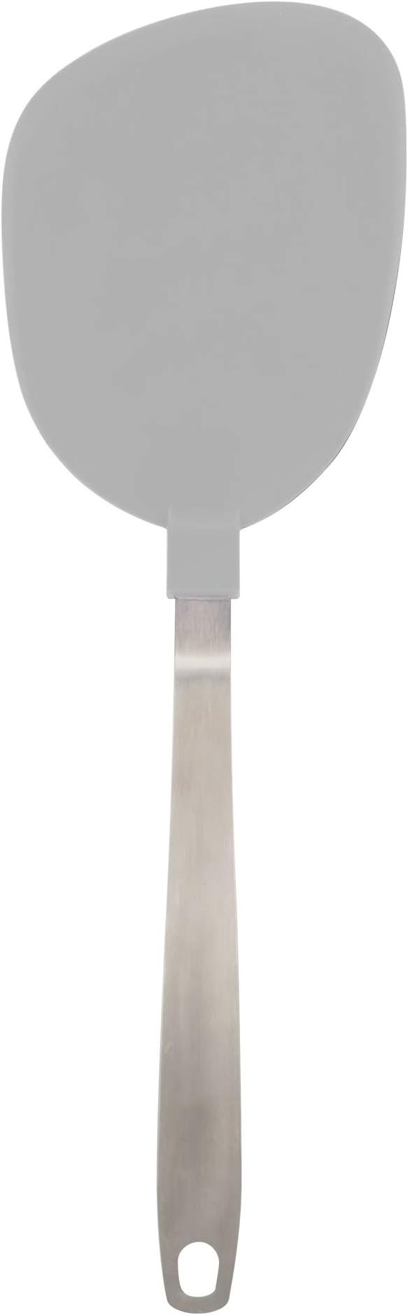 Tovolo Jumbo Nylon Flex Turner, Oversized Pancake Turner, Flexible Kitchen Spatula for Non-Stick Cookware, Scratch-Resistant Nylon Kitchen Utensil for Cooking & Flipping Eggs, Oyster Gray