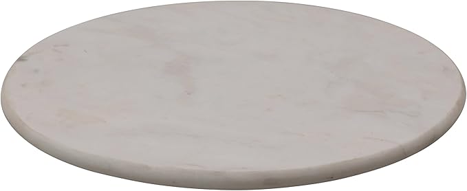 Creative Co-Op Marble Lazy Susan, White
