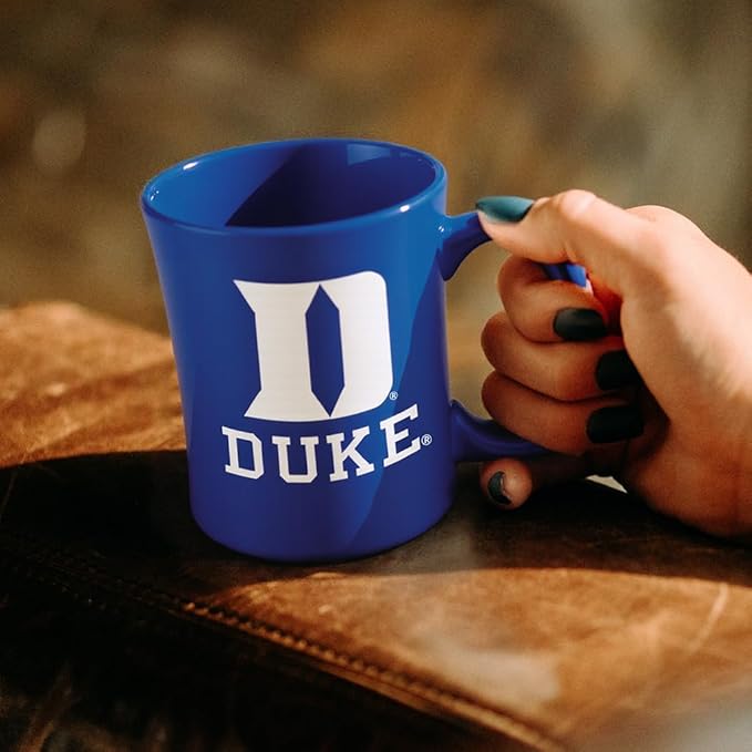 Duke Blue Devils Ceramic Coffee Mug - Official Logo, Contoured Design, 16oz