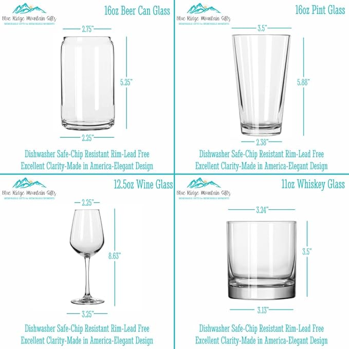 Blue Ridge Mountain Gifts - Houston Souvenir - Texas Glassware Gift, Etched City Map, Laser Engraved and Dishwasher Safe