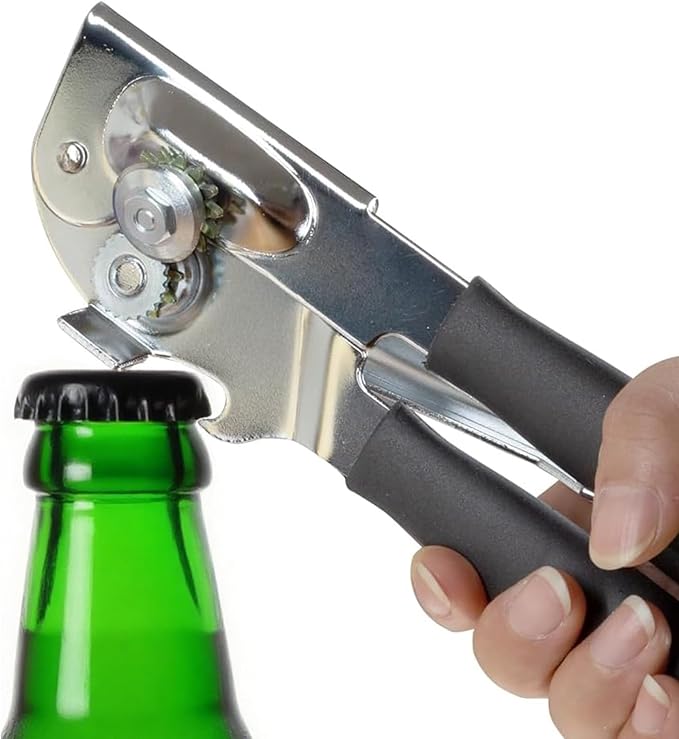 Crank Can Openers Manual,manual can opener,Heavy Duty Commercial Can Opener with Rubber-coated Long Handles for Seniors for Kitchen