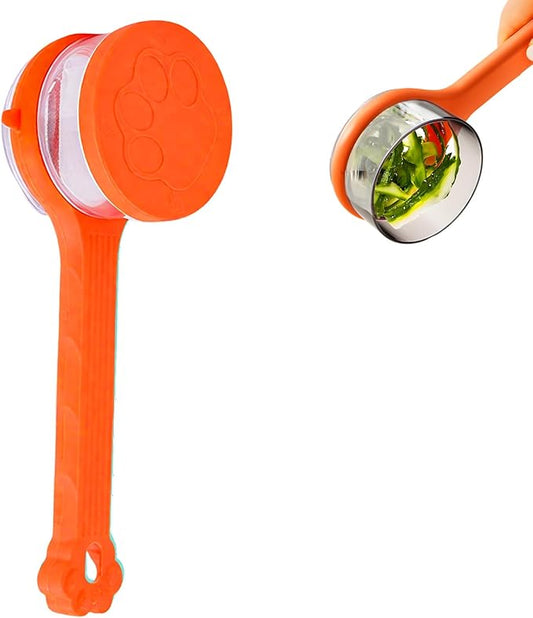 Peeling Knife With Storage Boxs, New with Box Storage Kitchen Special Fruit Peeler, Double sided Stainless Steel Peeler, Fruit Vegetable Peeler with Container (1PC Orange)
