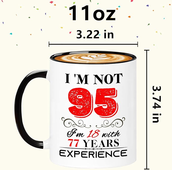 1930 95th Birthday Mug for Women Men, Turning 95 Year Old Birthday Gifts for Mom, Dad, Grandma, Grandpa, Wife, Husband, Uncle, Aunt, Sister, Best Friends, Coworkers, Her, Him, 11oz Coffee Cup