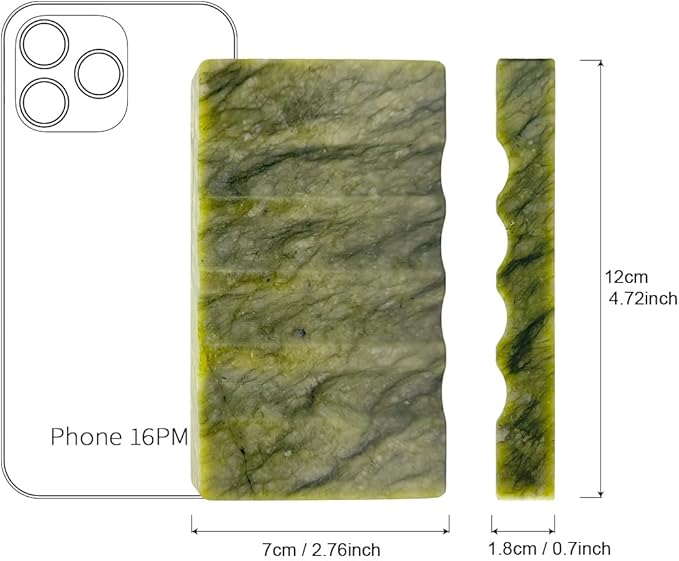 Real Marble Christmas Soap Dish for Shower - Stone Tray, Small Bar Soap Holder with Drainage | Non-Slip, Luxury Bath Room Accessories (Earth Green)