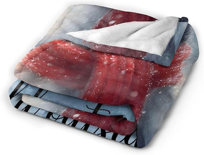 Penguin Blanket Gifts for Girls Boys Throw Cozy Plush Fleece Flannel Lightweight Fuzzy Party Blankets for Women Men 50"X40"