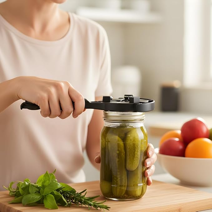 Adjustable Stainless Steel Jar Opener, Multifunctional Lid Gripper & Bottle Cap Opener for Weak Hands, Stainless Steel Can Opener Easy-Open Tool for Jars, Cans, Bottles Kitchen Gadget (2PCS)
