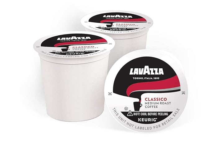 Lavazza Classico Single-Serve Coffee K-Cup® Pods for Keurig® Brewer, Medium Roast, Caps Classico, 16 Count Full-bodied medium roast with rich flavor and notes of dried fruit, Value Pack