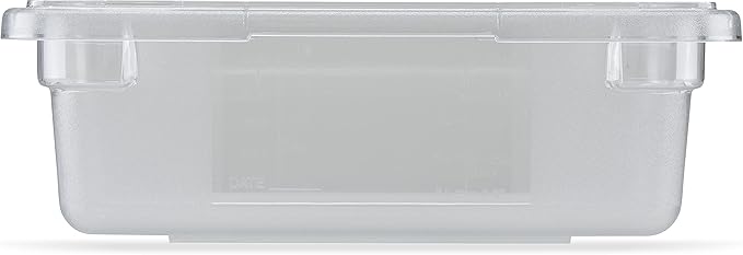Carlisle FoodService Products Storplus Food Storage Container with Stackable Design for Catering, Buffets, Restaurants, Polycarbonate (Pc), 3.5 Gallons, Clear
