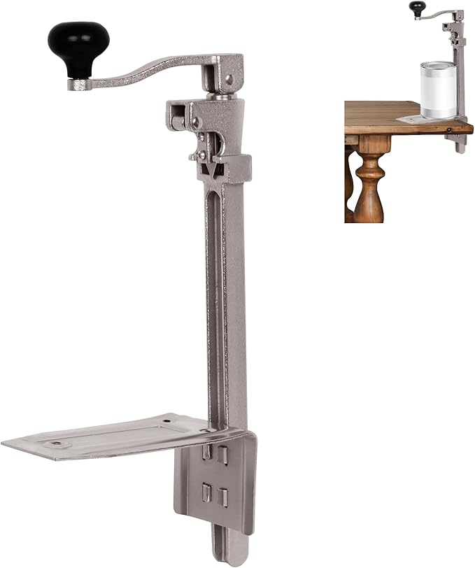 Commercial Can Opener Heavy Duty, 16.7” Manual Can Opener for Cans Up to 10” Tall, for Restaurant, Hotel, Bar, Home