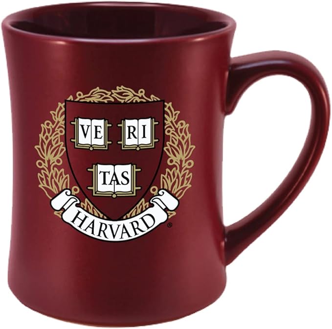 Harvard Crimson Ceramic 16oz Sculpted Mug – Official Team Logo Coffee Cup – Handwash Recommended – Individually Boxed