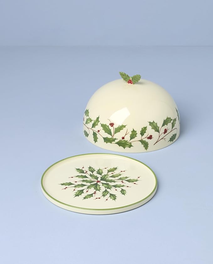 Lenox 898272 Holiday Covered Dish, Small, Christmas, Festive Serveware