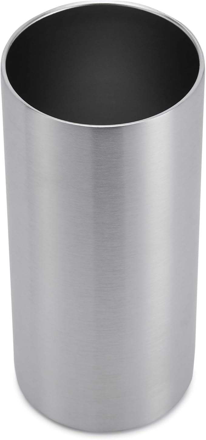 makerflo 20 oz Thick Stainless Steel Tumbler Pack of 25 with Lid & Straw | Craft-Ready for DIY Gifts & Personalization (Epoxy, UV DTF, Vinyl, and Laser Engraving) - Not for Sublimation
