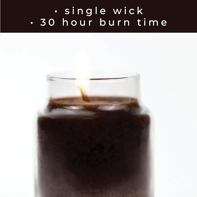 A Cheerful Giver - Caramel Macchiato Baby Scented Glass Jar Candle (6oz) with Lid & True to Life Fragrance Made in USA