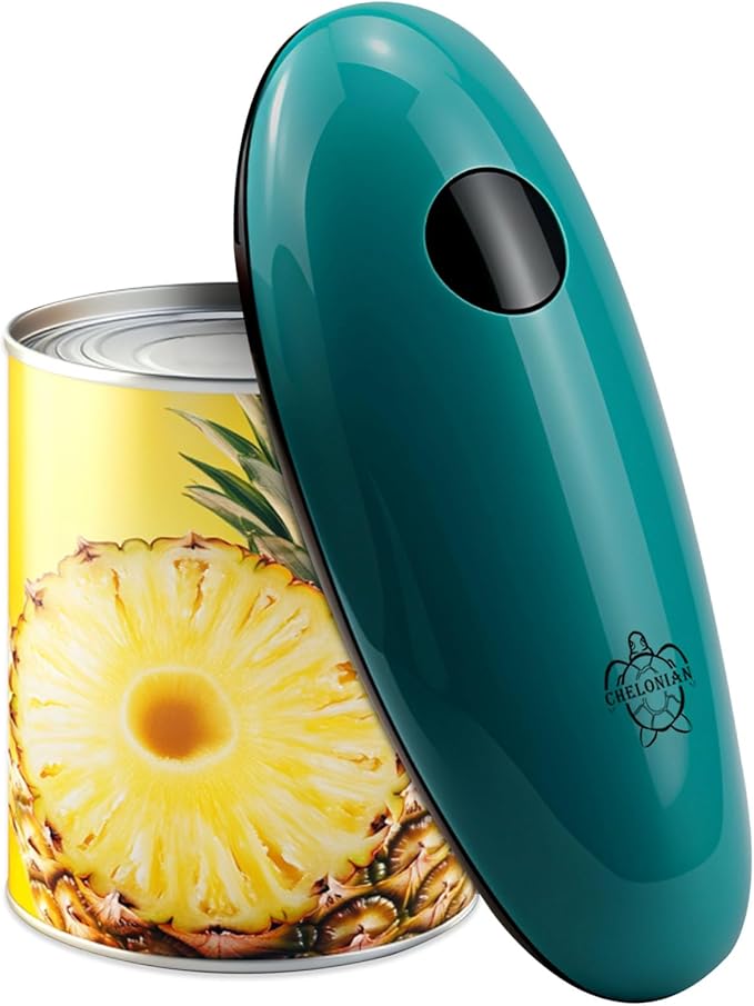 Electric Can Opener,Automatic One-Touch Operation,One Handed Can Opener Battery Operated for Seniors, with Smooth Edge Cutting, Kitchen Gadget（Green）