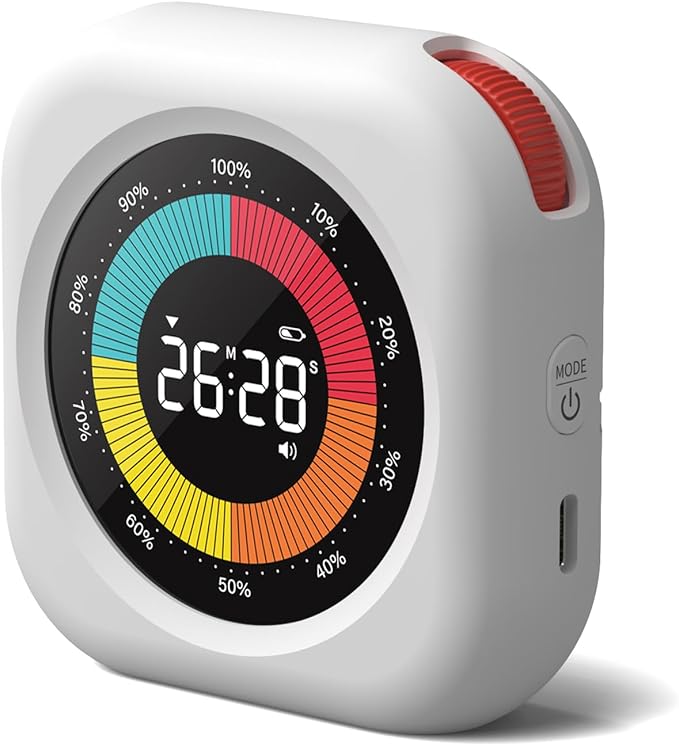 Visual Timer for Kids, 10 Hours Countdown/Up, with Rechargeable, 3 Volume Levels, 3 Brightness Display, and Magnetic, Homeschool Study Tool, Large Digital Timers for Classroom, Kitchen