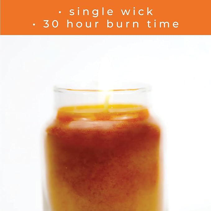 A Cheerful Giver - Pumpkin Chata - 6oz Baby Scented Candle Jar with Lid - Keepers of The Light - 30 Hours of Burn Time, Gift for Women, Orange