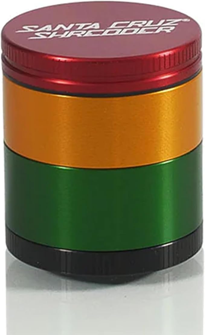 Santa Cruz Shredder Metal Spice Grinder Made in USA (Small (1.7 Inch), Rasta)