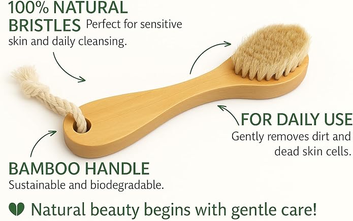 Eco-Friendly Bamboo Personal Care Set – Hair Brush, Massage Brush, Facial Brush, Toothbrush, Reusable Cotton Pads & Storage Bags – Sustainable Zero Waste Gift for Women & Men