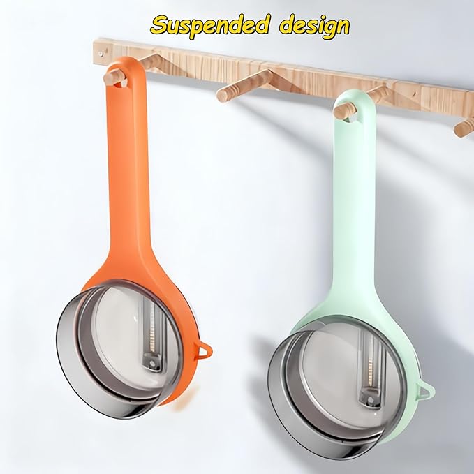 Fruit And Vegetable Peeler With Storage Box, Universal Peeler For Fruits And Vegetables, Non-Slip Handle Design, Double-Sided Multifunctional Peeler For Home Kitchen (1, orange)
