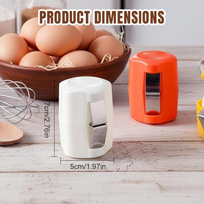 Egg opener, Upgrade Stainless Steel Egg Cutter Egg Cracker Tool Multifunctional Egg Cutter Multipack, 2026 New Egg Shell Separator for Raw Eggs Gadgets Cracker Tool (1, Yellow)