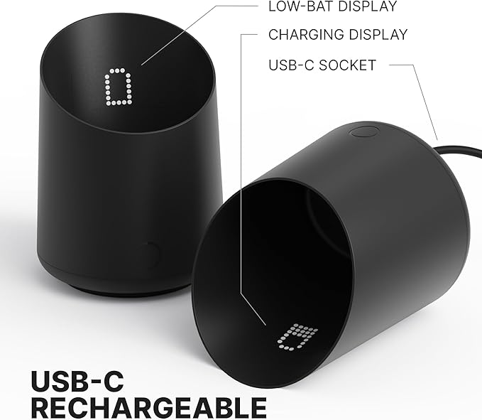 Subminimal Subscale Digital Dosing Cup with LED Display – Sleek & Precise Scale - Dosing & Brewing Accessories, Measures Coffee Grounds for Espresso - Coffee Lover Gifts - Black