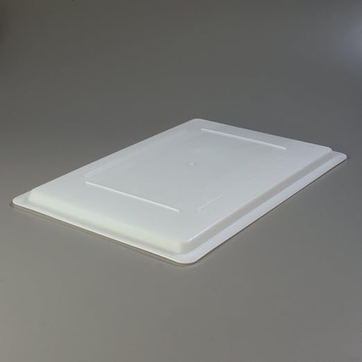 Carlisle FoodService Products Storplus Food Storage Container Lid with Stackable Design for Catering, Buffets, Restaurants, Polyethylene (Pe), 26 x 18 Inches, White, (Pack of 6)