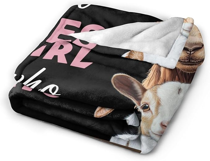 Goat Blanket for Girls Women Goats Gifts Lovers Throw Blankets Cozy Plush Fleece Animal Flannel Fuzzy for Couch Chair Bed 50"X40"