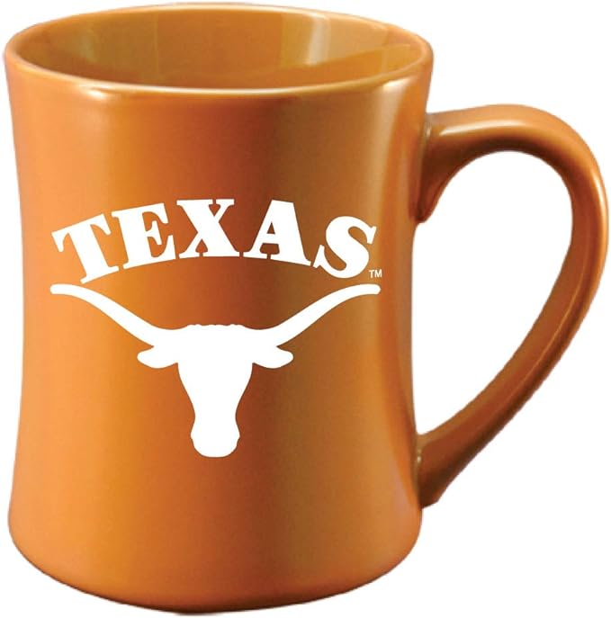 Texas Longhorns Ceramic 16oz Sculpted Mug – Official Team Logo Coffee Cup – Handwash Recommended – Individually Boxed
