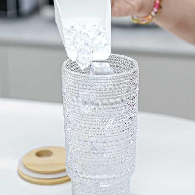 Hobnail Drinking Glasses Vintage Glassware SetVintage Glassware Set (CLEAR)