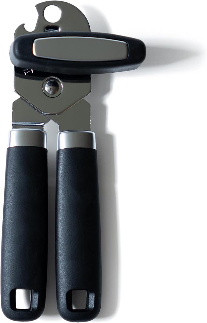 Professional Grade Handheld Manual Multifunction Can Opener & Bottle Opener With Magnet Heavy Duty and Smooth Handle With Comfortable Grip - Black - EEF Group