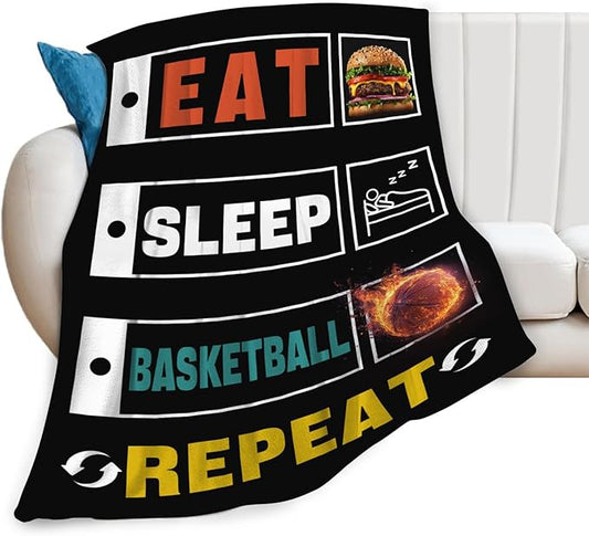 Basketball Blanket Gifts for Girls Boys Sports Throw Cozy Plush Fleece Flannel Lightweight Fuzzy Party Blankets for Women Men 50"X40"
