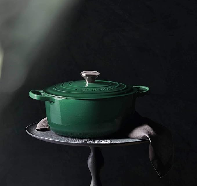 Le Creuset 5-Piece Oven and Stovetop Cookware Bundle - 4-1/2 QT Round Dutch Oven, 8 QT Covered Stockpot, and 10" Toughened Nonstick Pro Fry Pan - Artichaut