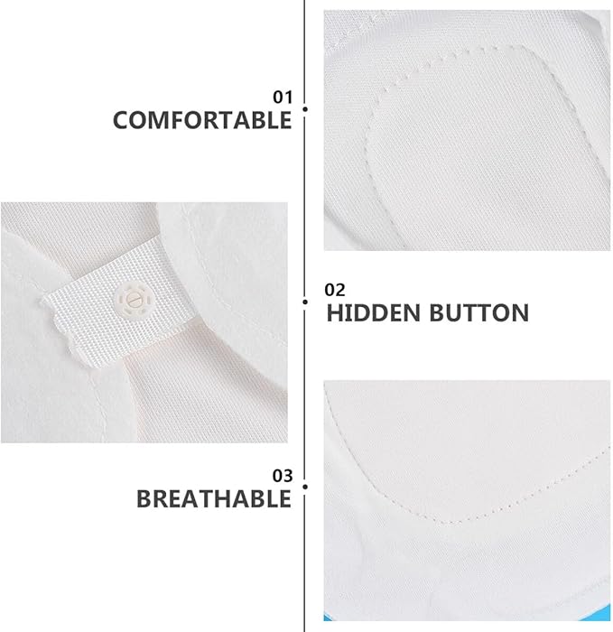 2pcs Reusable Menstrual Cloth Pads with Wings and Hidden Snap Buttons Thin Cotton Sanitary Towels for Women Washable Strong Absorption Leakproof Period Protection