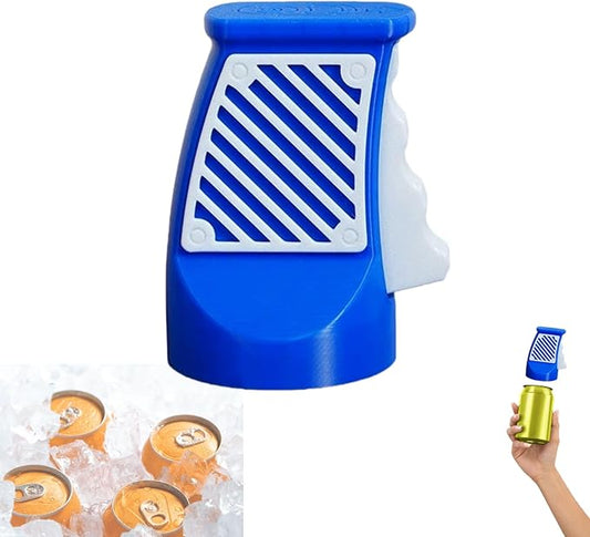 3D Printed Soda Can Opener Effortless One-Hand Can Opener for Soda Beer Beverage Durable Multifunctional Camper Bottle Openers (Dark blue and white)