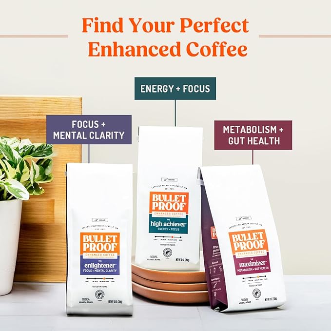 Bulletproof The Maximizer Single-Serve Coffee Pods, 10 Count, Clean Coffee with Prebiotics, Metabolism and Gut Health Support, Packaging May Vary