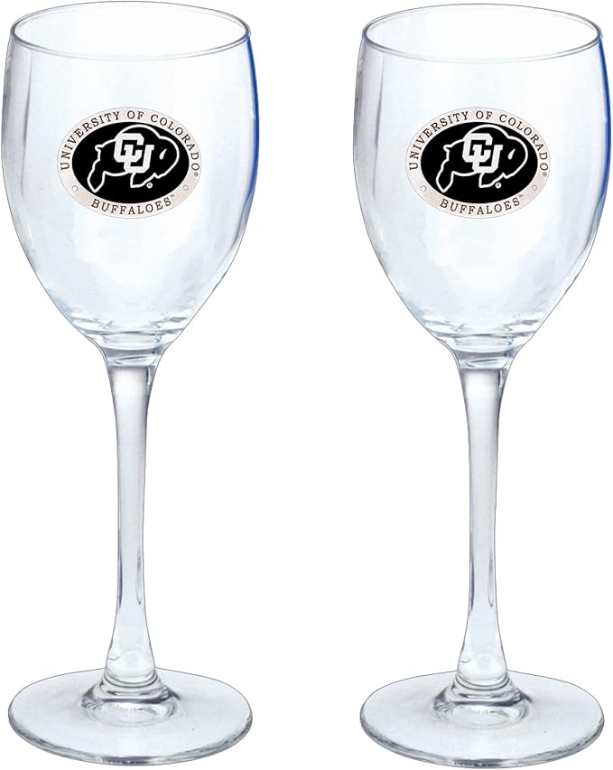 Heritage Pewter Colorado Glass Water Goblets – Set of 2 | 12 OZ Goblet Glasses | Expertly Crafted Pewter Glass