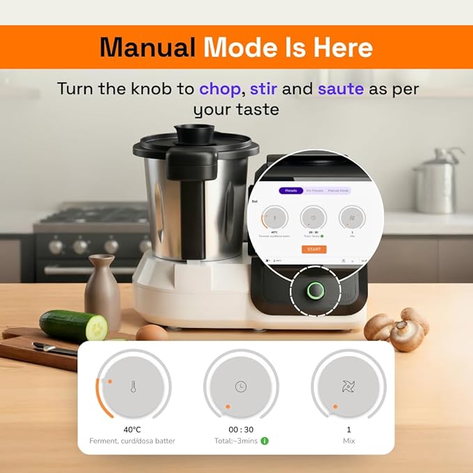 upliance AI Cooking Assistant | 750+ Recipes | AI Powered | 12 Modes | Weighing Scale | App & WiFi | 220-204V | Use with Transformer in USA